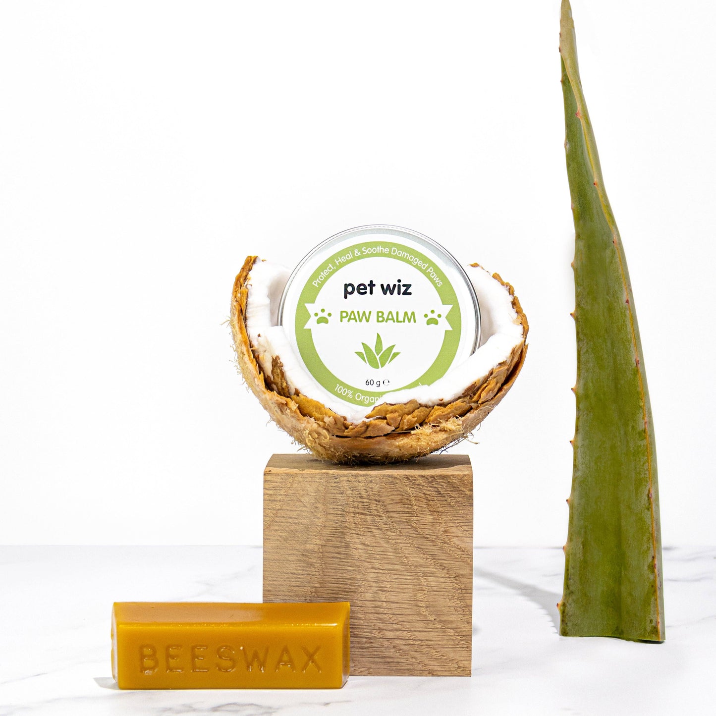 Baume pour pattes et nez bio pour chiens et chats