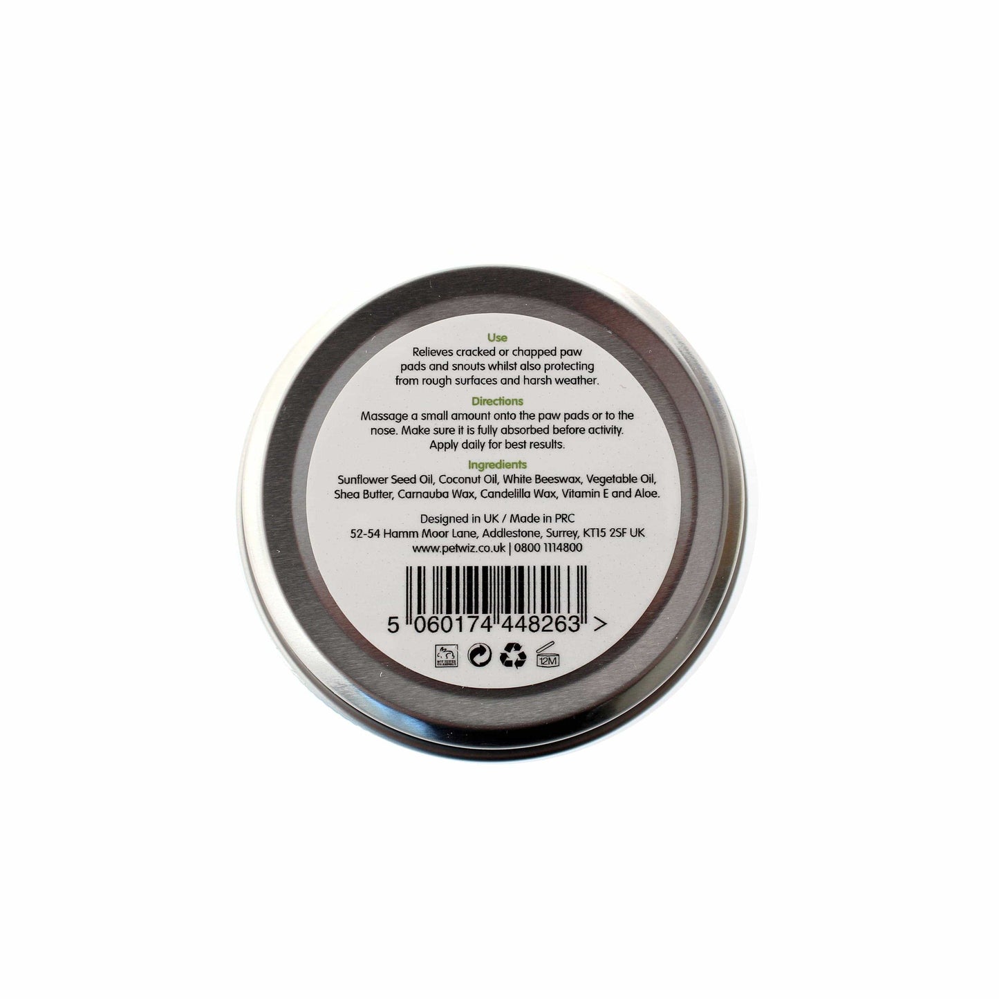 Baume pour pattes et nez bio pour chiens et chats