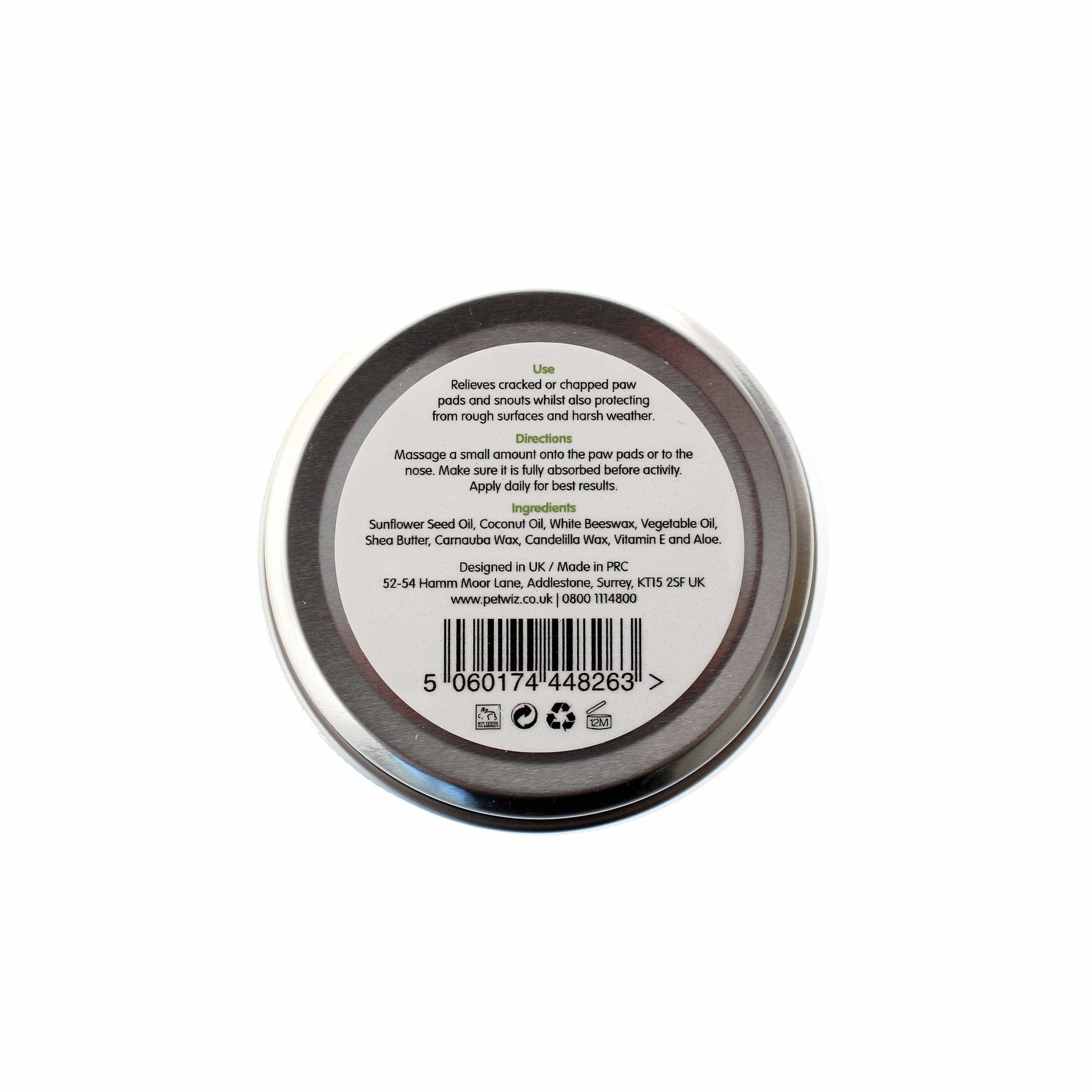 Baume pour pattes et nez bio pour chiens et chats