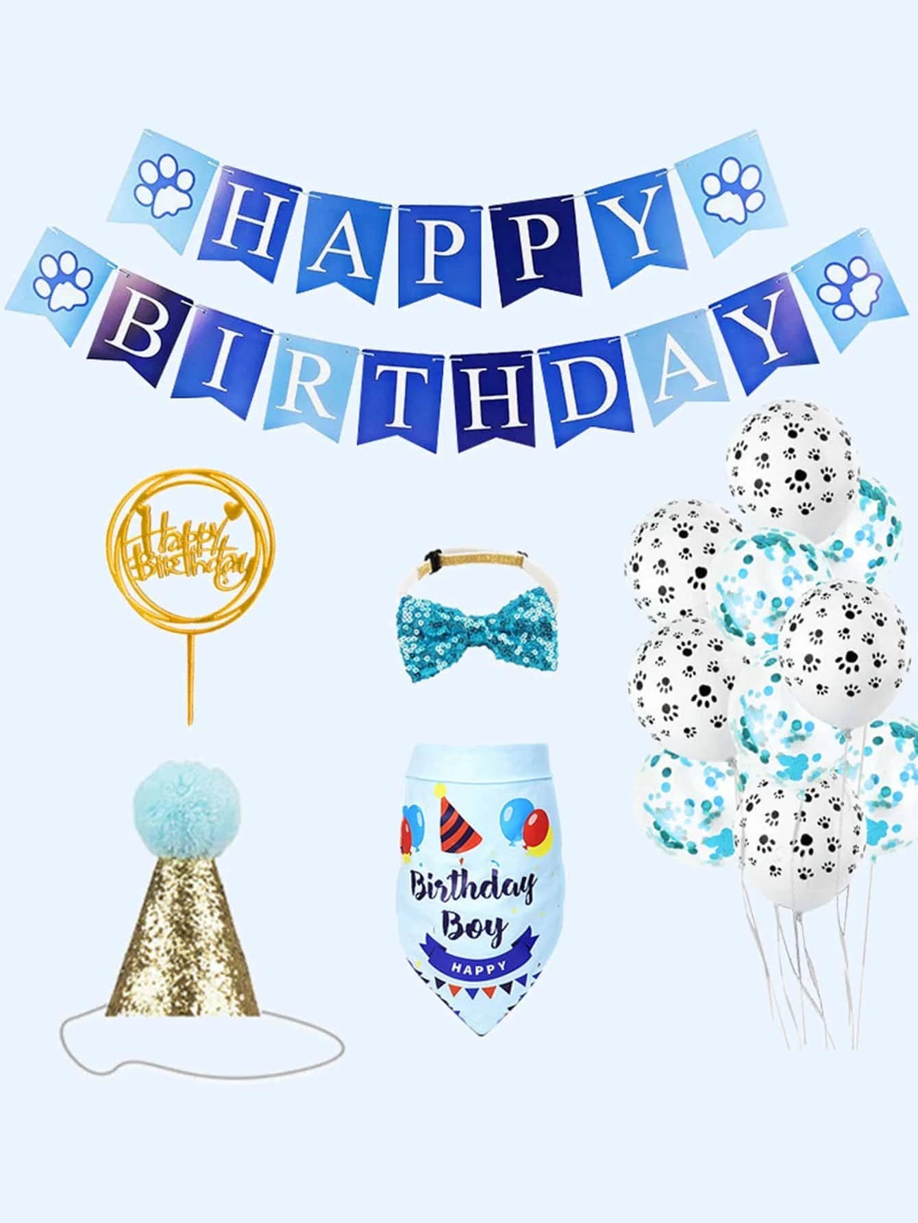 Boîte anniversaire bleue