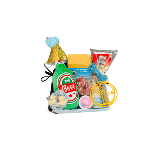 Boîte anniversaire bleue