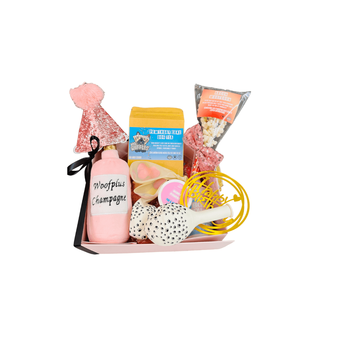 Boîte d'anniversaire rose