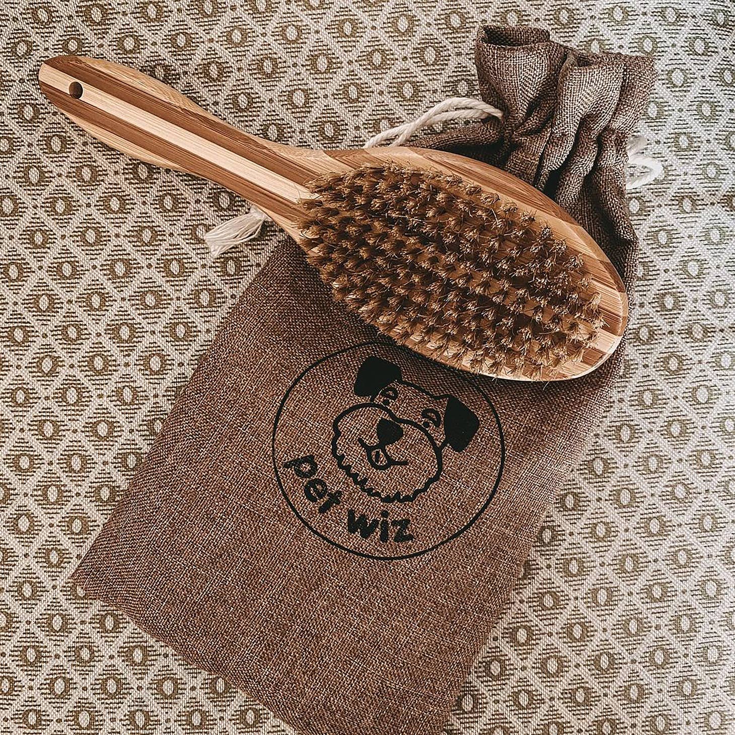 Santé et hygiène Brosse en bambou à double face pour le toilettage des chiens