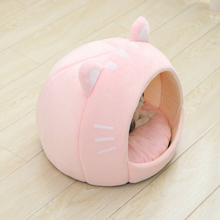 Cabane pour chat en forme de chat - 2 coloris
